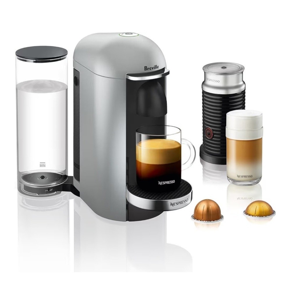 Breville Nespresso VertuoPlus Coffee Maker Bundle  Aeroccino Milk Frother